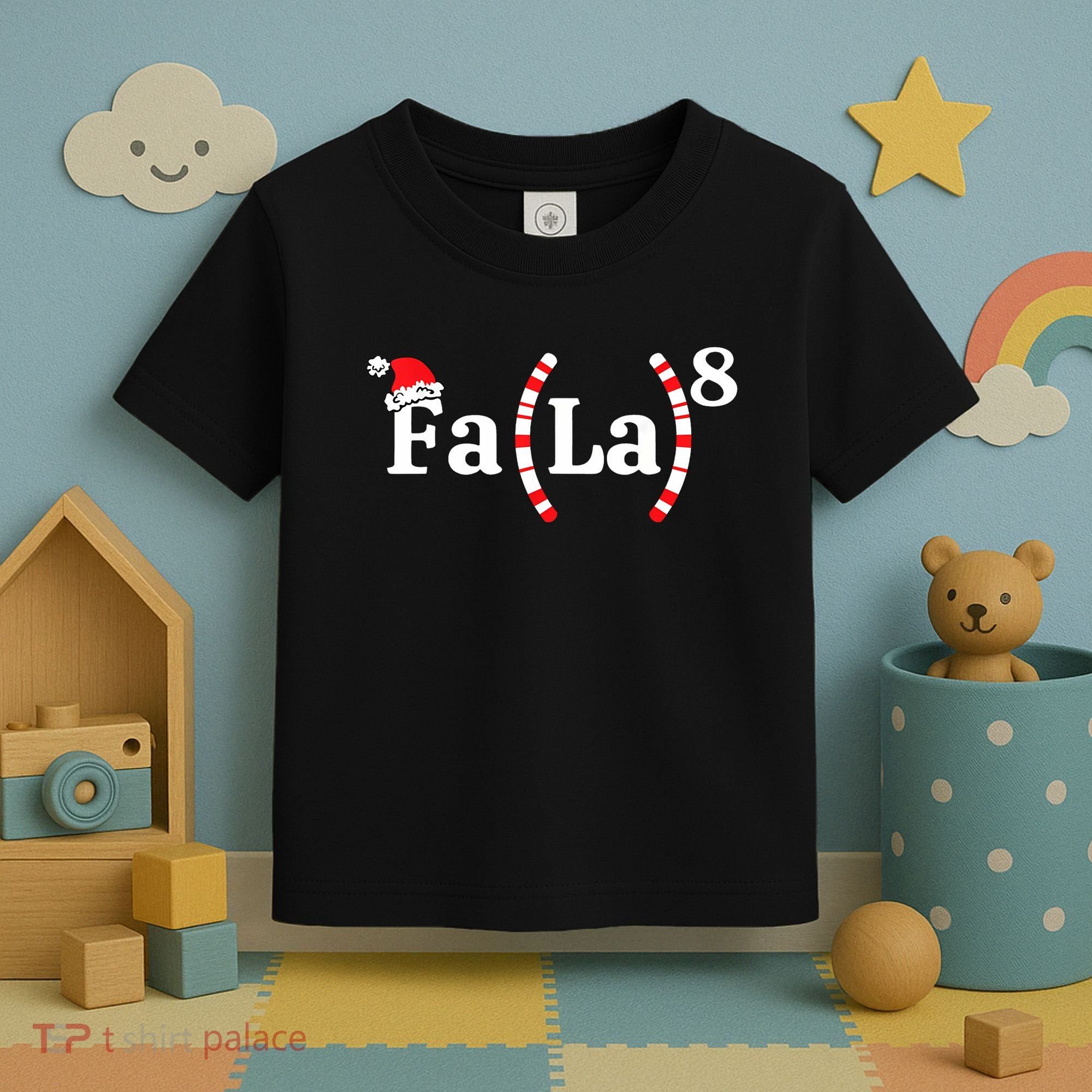 Fa (La)8 Funny Christmas Santa Fa La Math Teacher Student Toddler T-Shirt