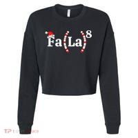 Fa (La)8 Funny Christmas Santa Fa La Math Teacher Student Cropped Pullover Crew thumb 0