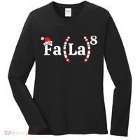 Fa (La)8 Funny Christmas Santa Fa La Math Teacher Student Women's Long Sleeve Shirt thumb 0