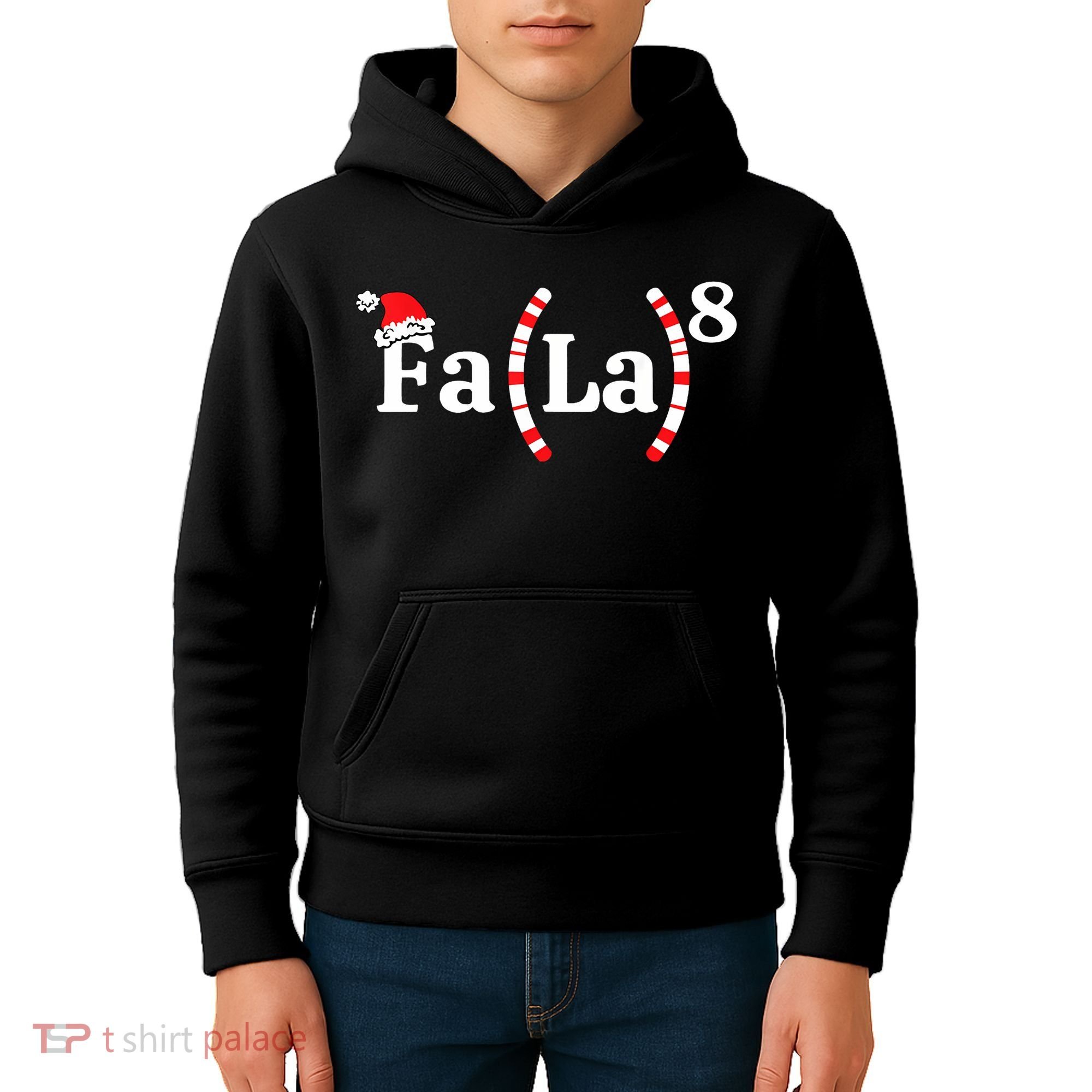 Fa (La)8 Funny Christmas Santa Fa La Math Teacher Student Kids Hoodie