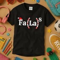 Fa (La)8 Funny Christmas Santa Fa La Math Teacher Student Kids T-Shirt thumb 3