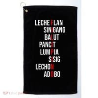 Filipino Lech Flan Sinigang Balut Pancit Lumpia Sisig Lechon Adobo Golf Towel thumb 0