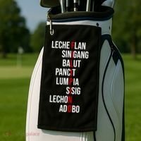 Filipino Lech Flan Sinigang Balut Pancit Lumpia Sisig Lechon Adobo Golf Towel thumb 2