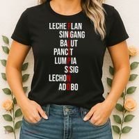 Filipino Lech Flan Sinigang Balut Pancit Lumpia Sisig Lechon Adobo Women's T-Shirt thumb 2
