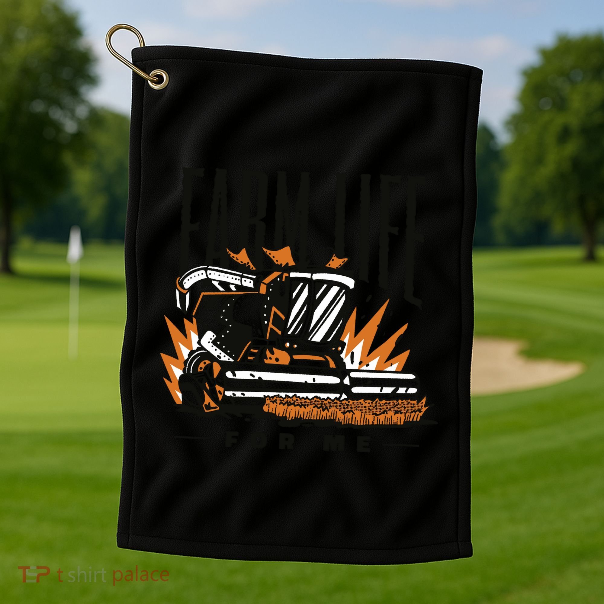 Farm Life For Me Tractor Golf Towel