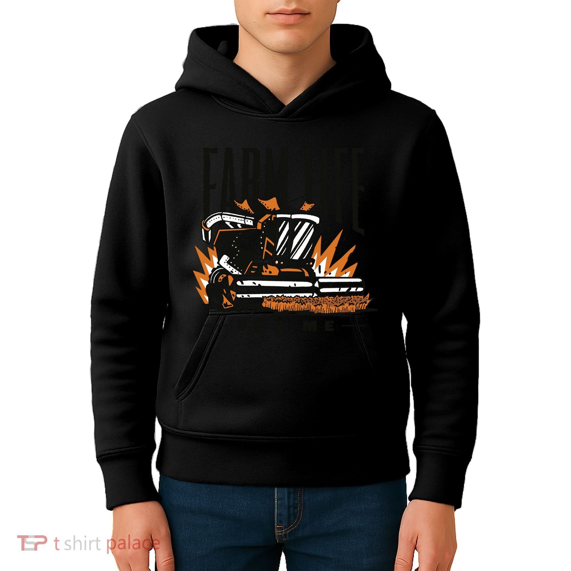 Farm Life For Me Tractor Kids Hoodie