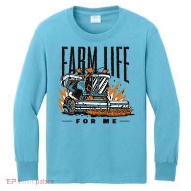 Farm Life For Me Tractor Kids Long Sleeve Shirt