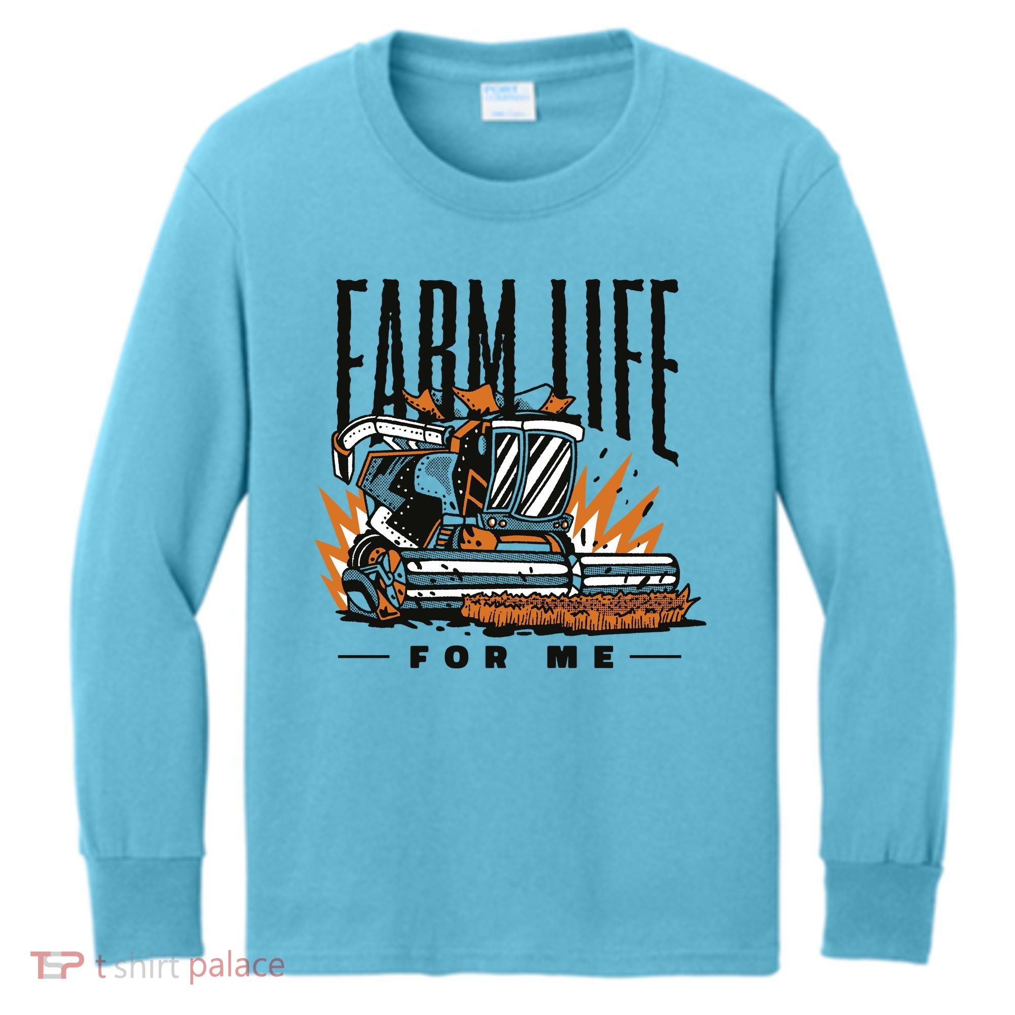 Farm Life For Me Tractor Kids Long Sleeve Shirt