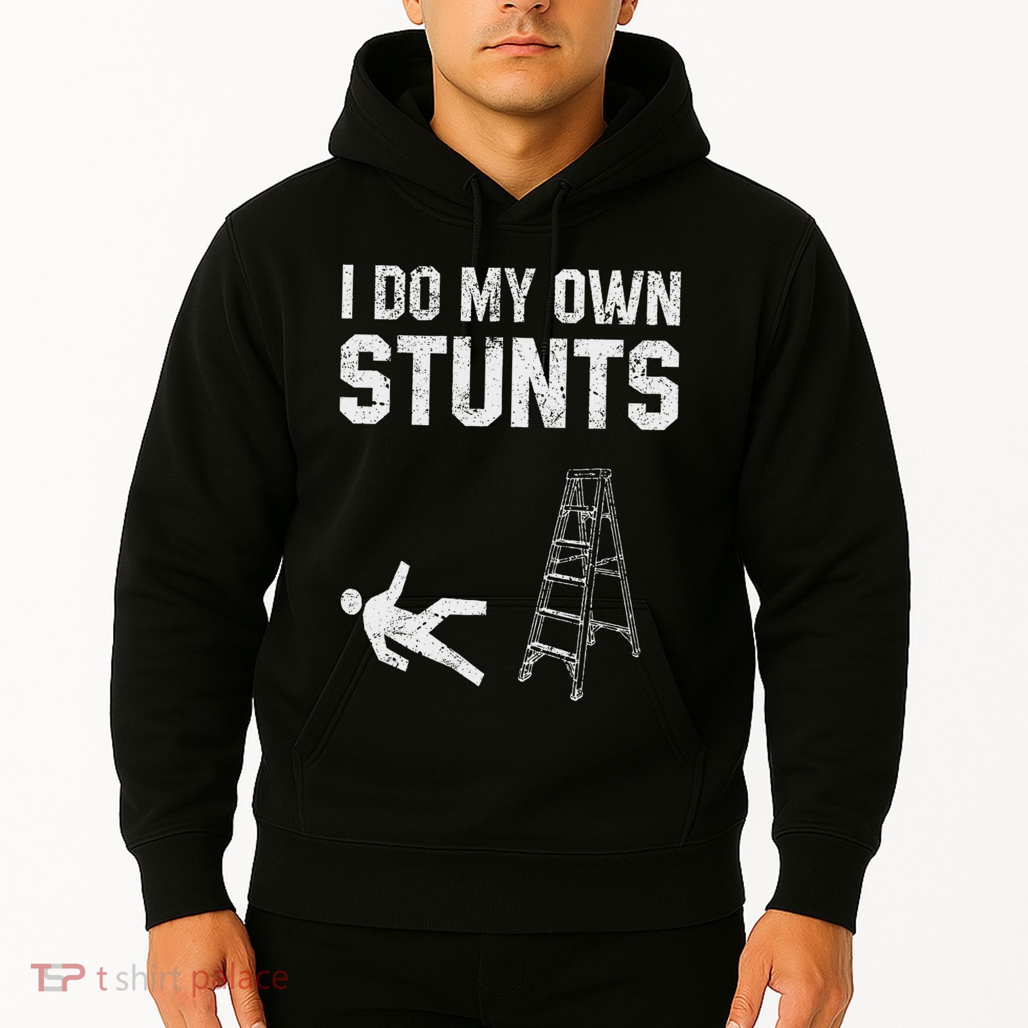 Funny Ladder Fall Gift Broken Bone Hand Get Well Soon Hoodie