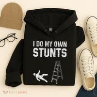 Funny Ladder Fall Gift Broken Bone Hand Get Well Soon Hoodie thumb 4
