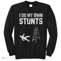 Funny Ladder Fall Gift Broken Bone Hand Get Well Soon Sweatshirt thumb 0