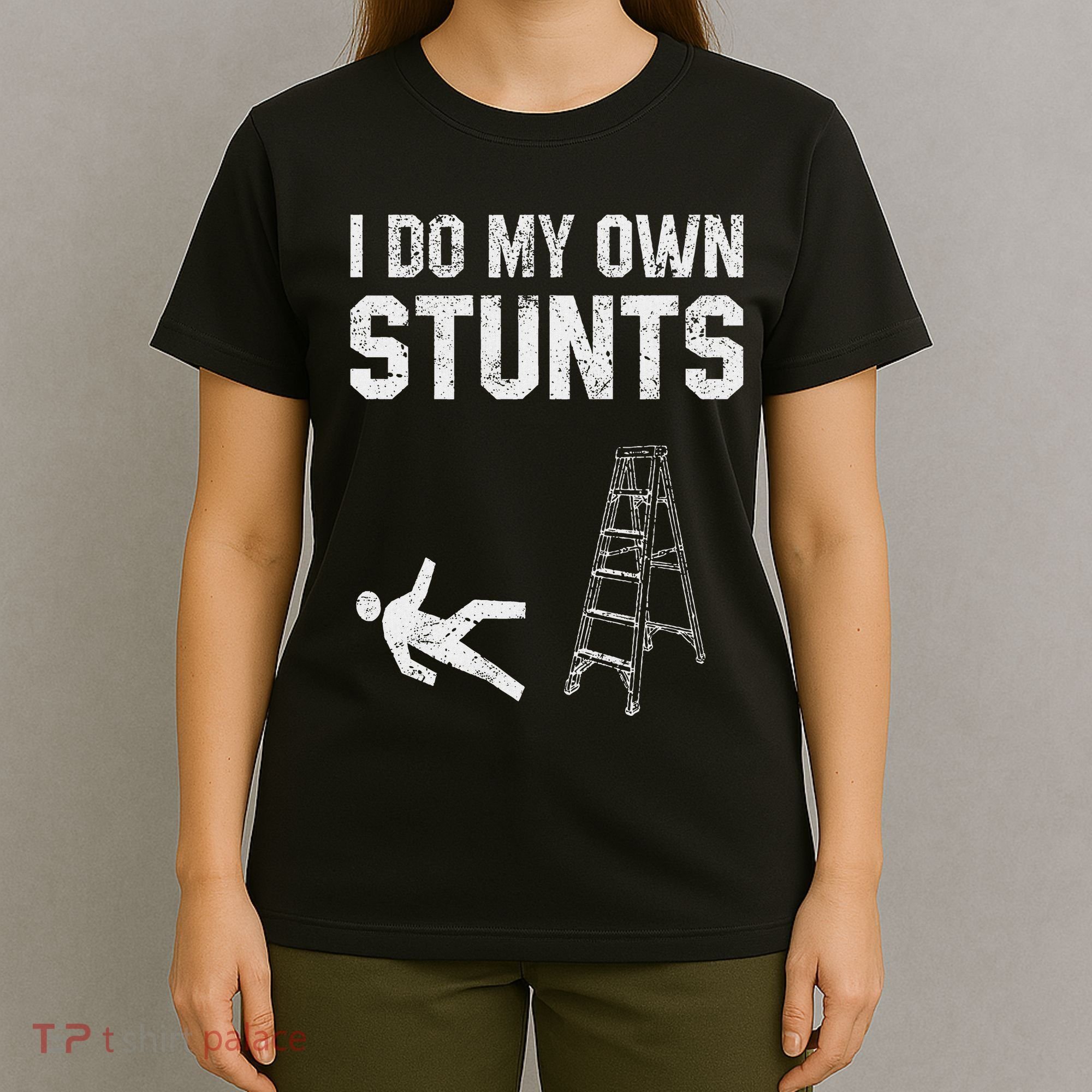 Funny Ladder Fall Gift Broken Bone Hand Get Well Soon T-Shirt
