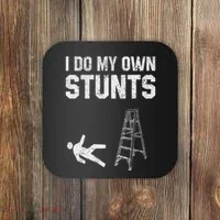 Funny Ladder Fall Gift Broken Bone Hand Get Well Soon Coaster thumb 0