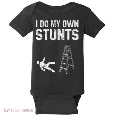 Funny Ladder Fall Gift Broken Bone Hand Get Well Soon Baby Bodysuit