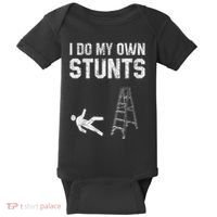 Funny Ladder Fall Gift Broken Bone Hand Get Well Soon Baby Bodysuit thumb 0