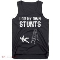 Funny Ladder Fall Gift Broken Bone Hand Get Well Soon Tank Top thumb 0