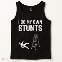 Funny Ladder Fall Gift Broken Bone Hand Get Well Soon Tank Top thumb 2