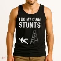 Funny Ladder Fall Gift Broken Bone Hand Get Well Soon Tank Top thumb 3