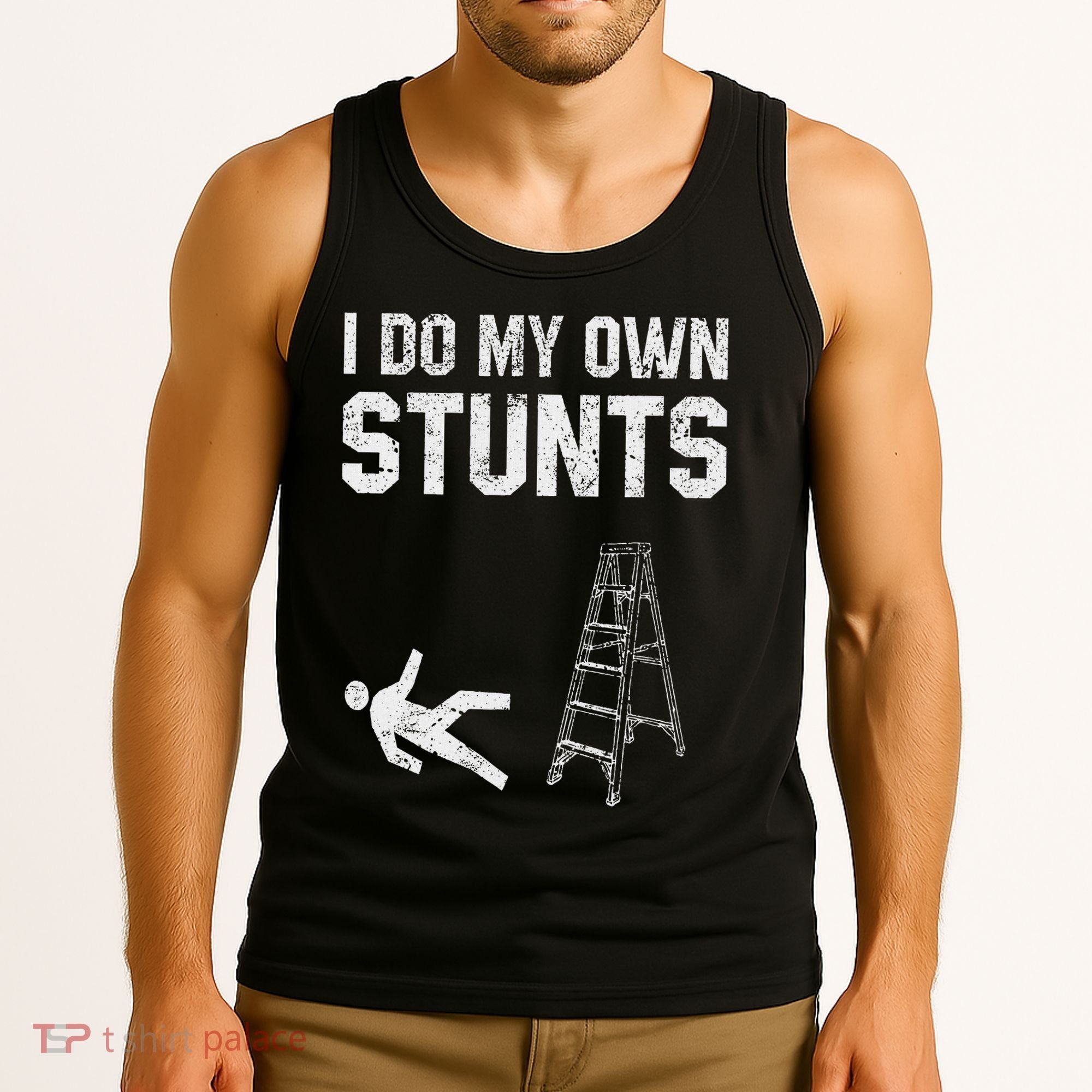 Funny Ladder Fall Gift Broken Bone Hand Get Well Soon Tank Top