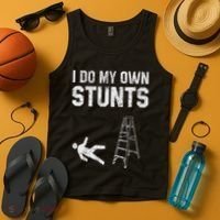 Funny Ladder Fall Gift Broken Bone Hand Get Well Soon Tank Top thumb 4
