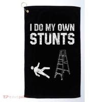 Funny Ladder Fall Gift Broken Bone Hand Get Well Soon Golf Towel thumb 0