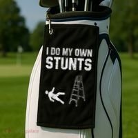 Funny Ladder Fall Gift Broken Bone Hand Get Well Soon Golf Towel thumb 2