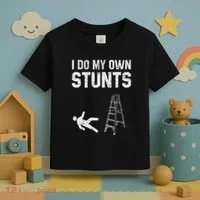 Funny Ladder Fall Gift Broken Bone Hand Get Well Soon Toddler T-Shirt thumb 3
