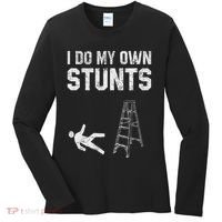 Funny Ladder Fall Gift Broken Bone Hand Get Well Soon Women's Long Sleeve Shirt thumb 0