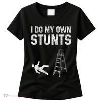 Funny Ladder Fall Gift Broken Bone Hand Get Well Soon Women's T-Shirt thumb 0