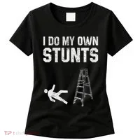 Funny Ladder Fall Gift Broken Bone Hand Get Well Soon Women's T-Shirt thumb 0