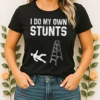 Funny Ladder Fall Gift Broken Bone Hand Get Well Soon Women's T-Shirt thumb 2