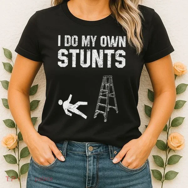 Funny Ladder Fall Gift Broken Bone Hand Get Well Soon Women's T-Shirt