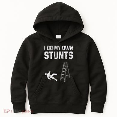 Funny Ladder Fall Gift Broken Bone Hand Get Well Soon Kids Hoodie