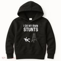 Funny Ladder Fall Gift Broken Bone Hand Get Well Soon Kids Hoodie thumb 0