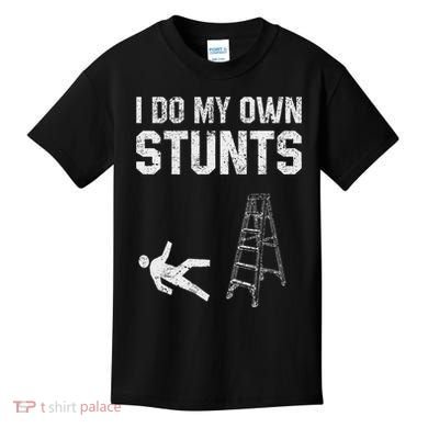 Funny Ladder Fall Gift Broken Bone Hand Get Well Soon Kids T-Shirt