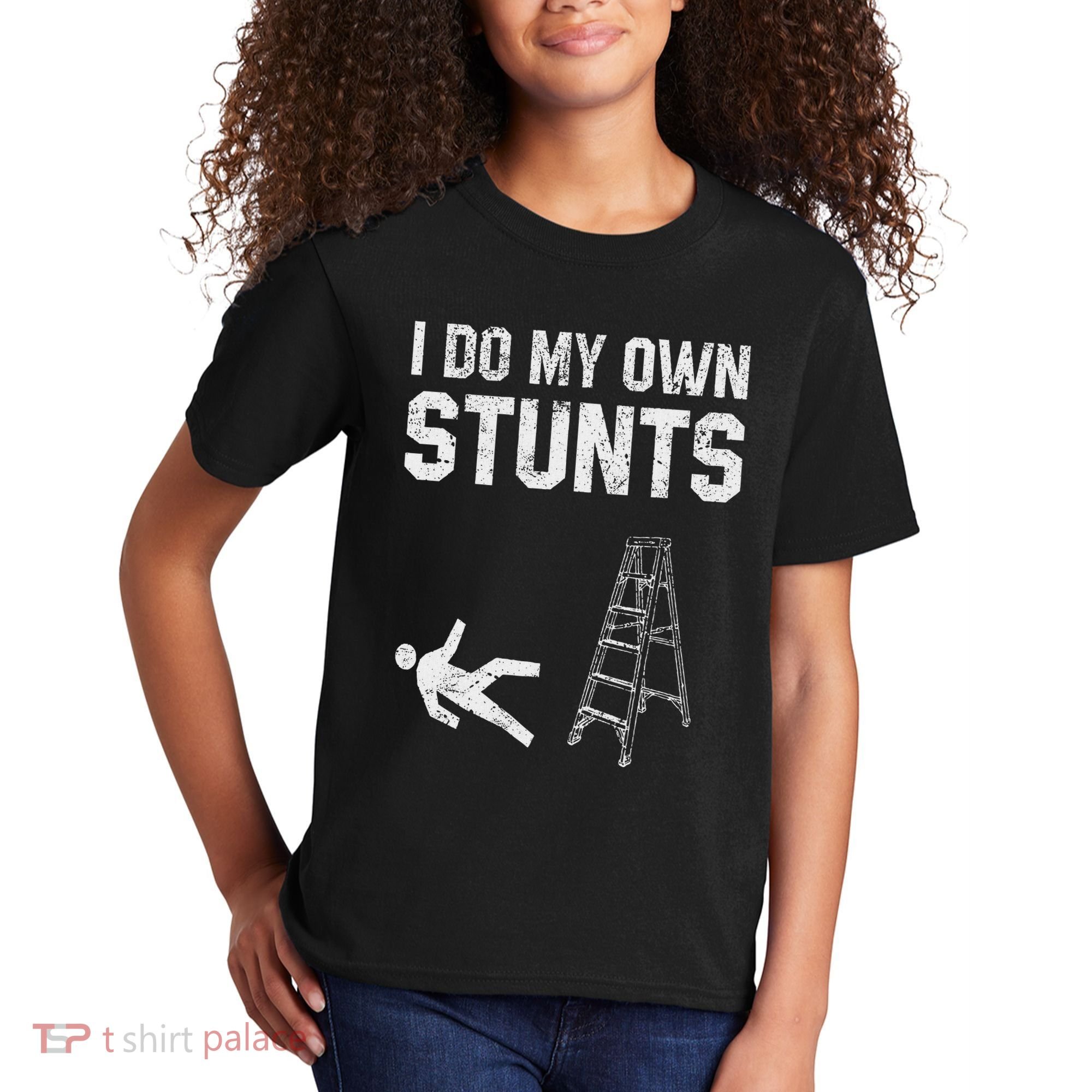 Funny Ladder Fall Gift Broken Bone Hand Get Well Soon Kids T-Shirt