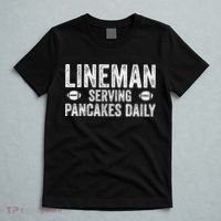 Football Lineman Funny Gift Serving Pancakes Daily T-Shirt thumb 5