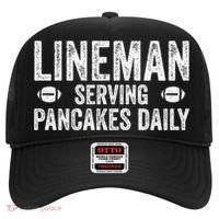 Football Lineman Funny Gift Serving Pancakes Daily Hat thumb 0