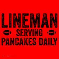 Football Lineman Funny Gift Serving Pancakes Daily Santa Hat thumb 1