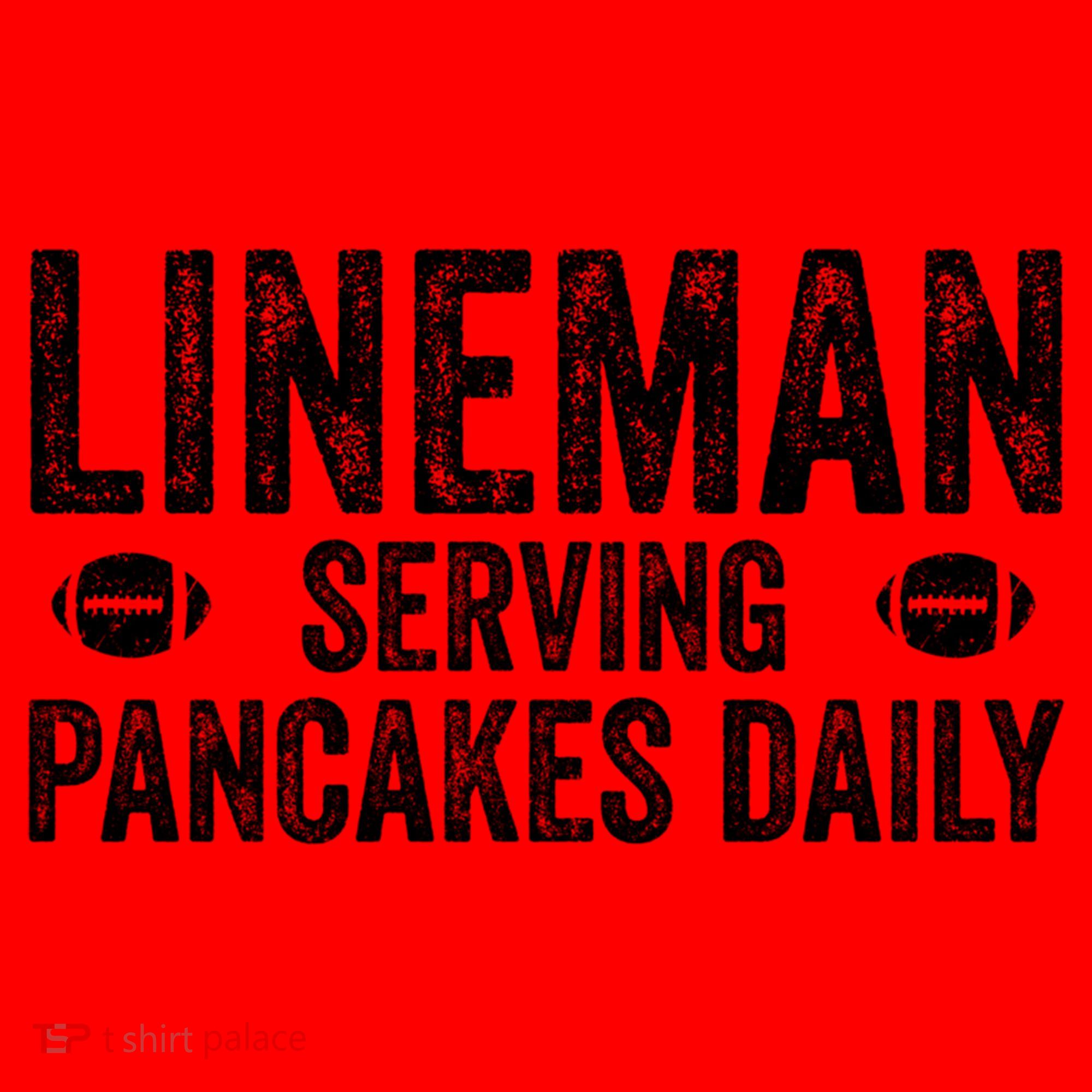 Football Lineman Funny Gift Serving Pancakes Daily Santa Hat