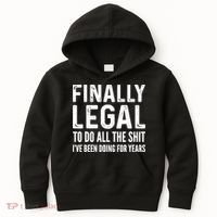 Finally Legal Funny 21st Birthday 2002 Gift Kids Hoodie thumb 0
