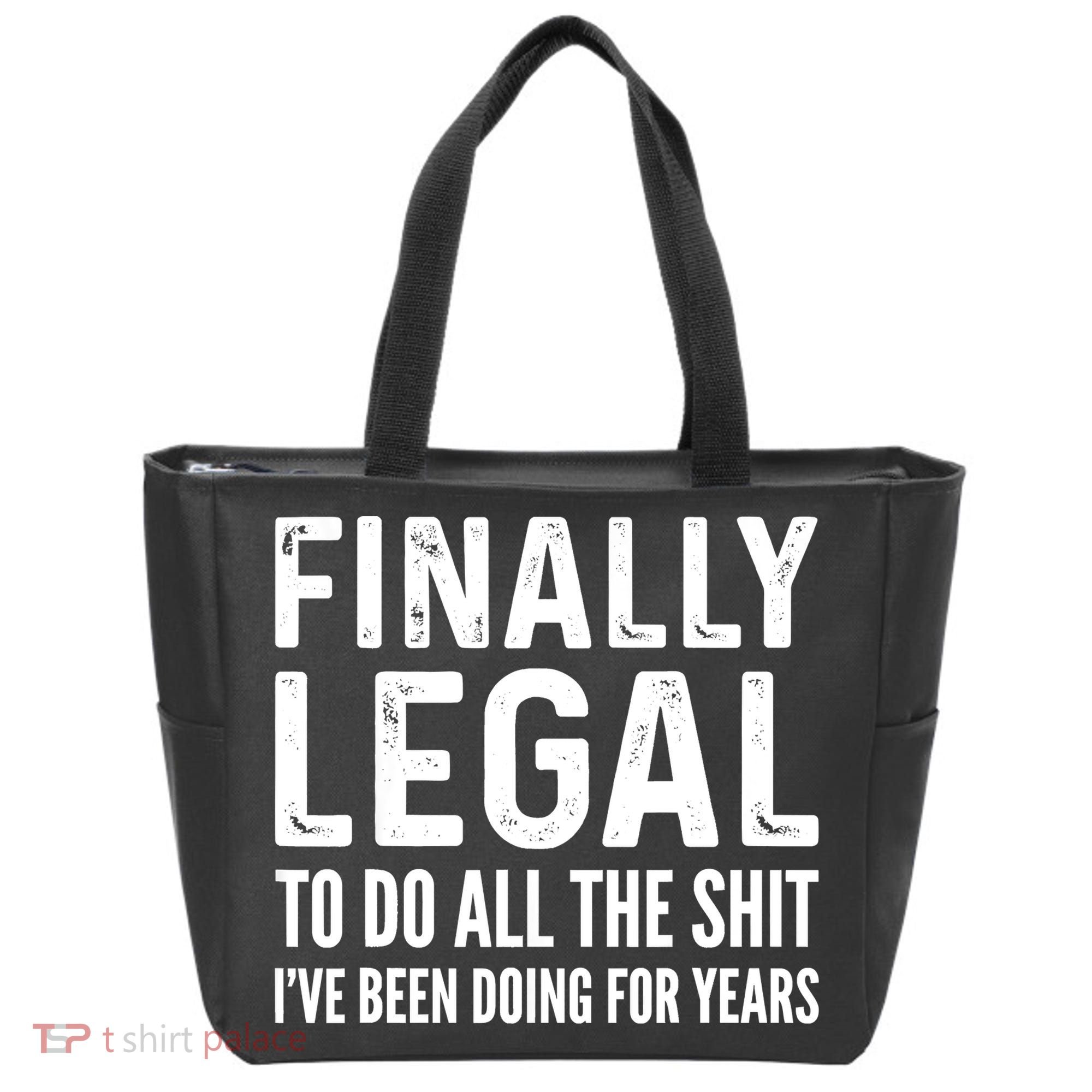 Finally Legal Funny 21st Birthday 2002 Gift Tote Bag