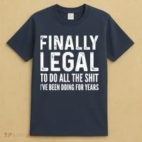 Finally Legal Funny 21st Birthday 2002 Gift T-Shirt thumb 4
