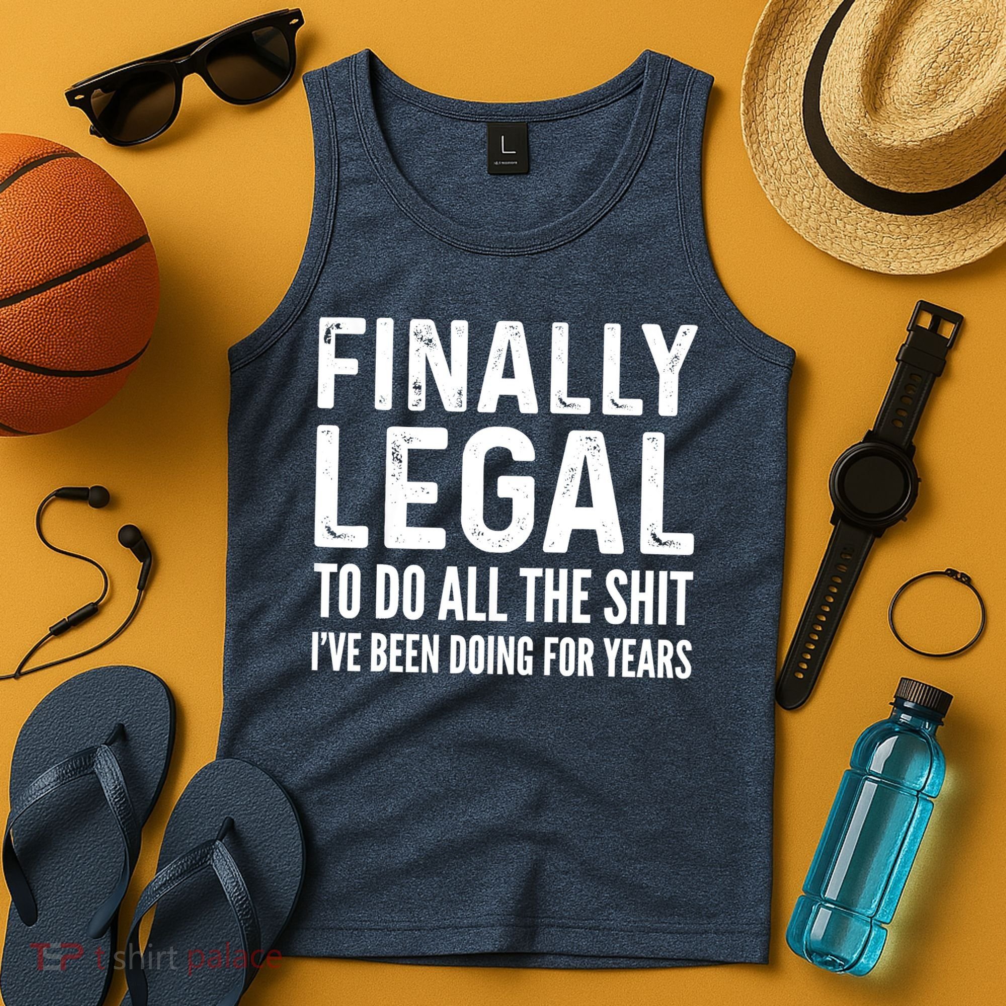 Finally Legal Funny 21st Birthday 2002 Gift Tank Top