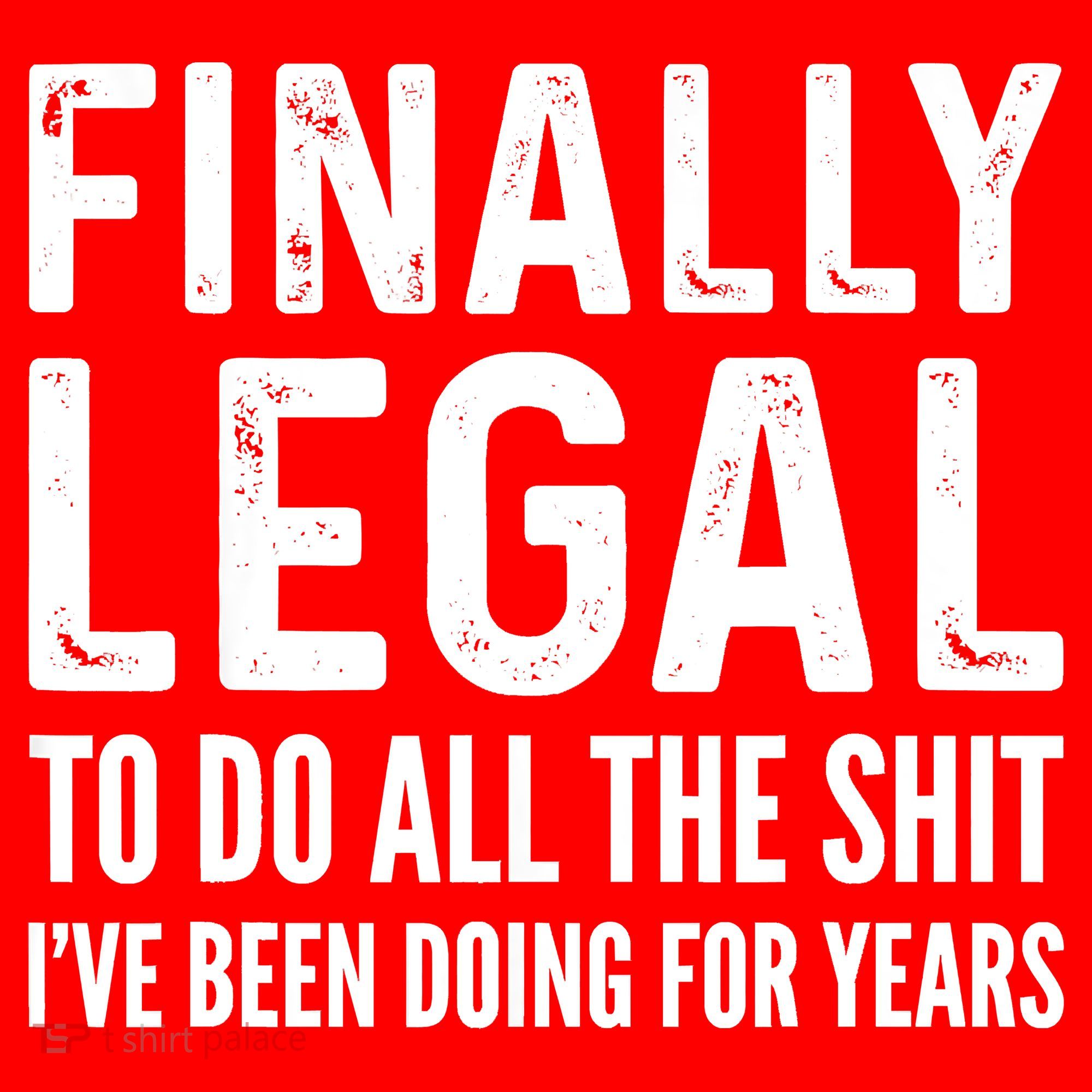 Finally Legal Funny 21st Birthday 2002 Gift Santa Hat
