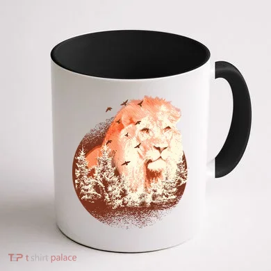 Forest Lion Coffee Mug back