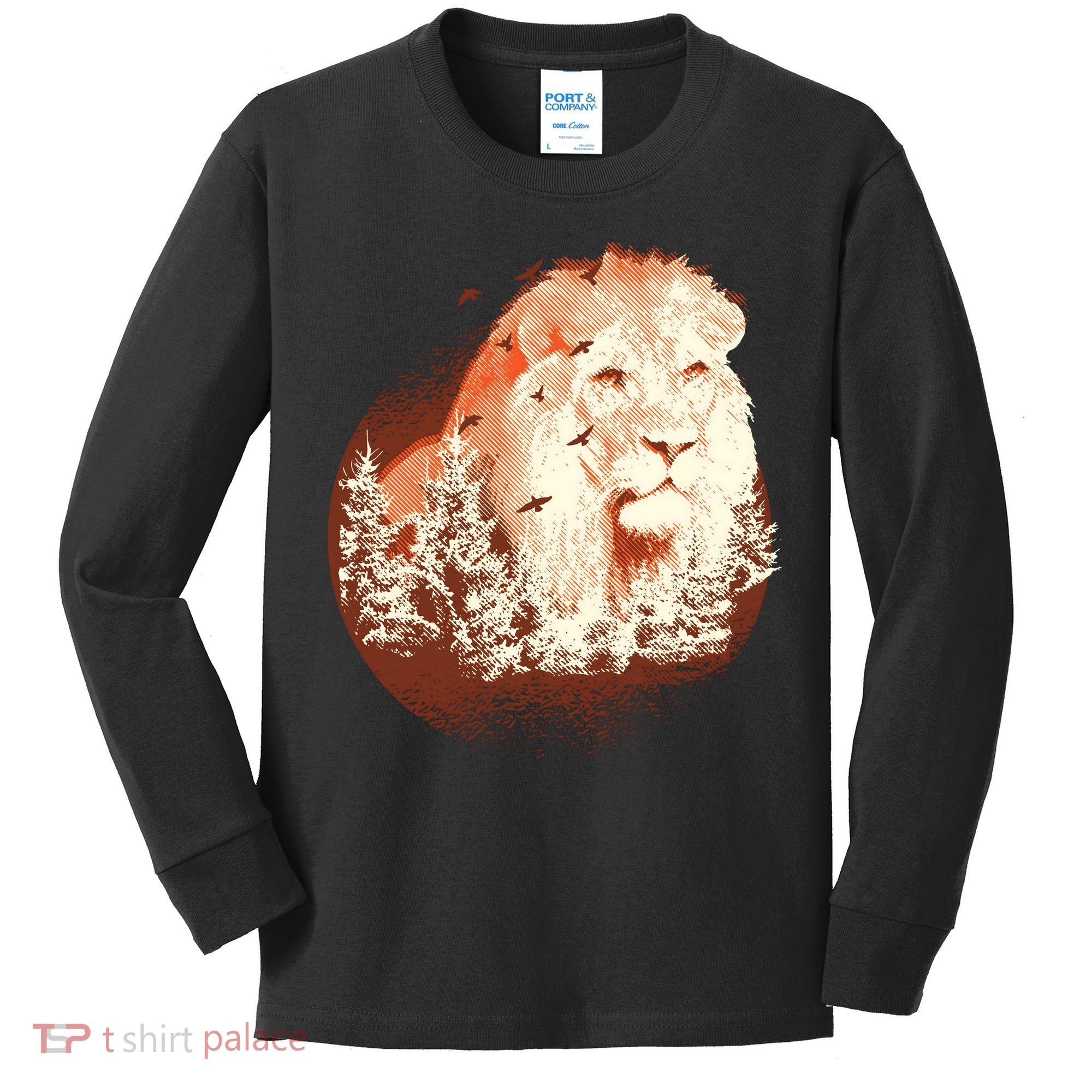 Forest Lion Kids Long Sleeve Shirt