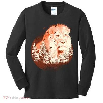 Forest Lion Kids Long Sleeve Shirt