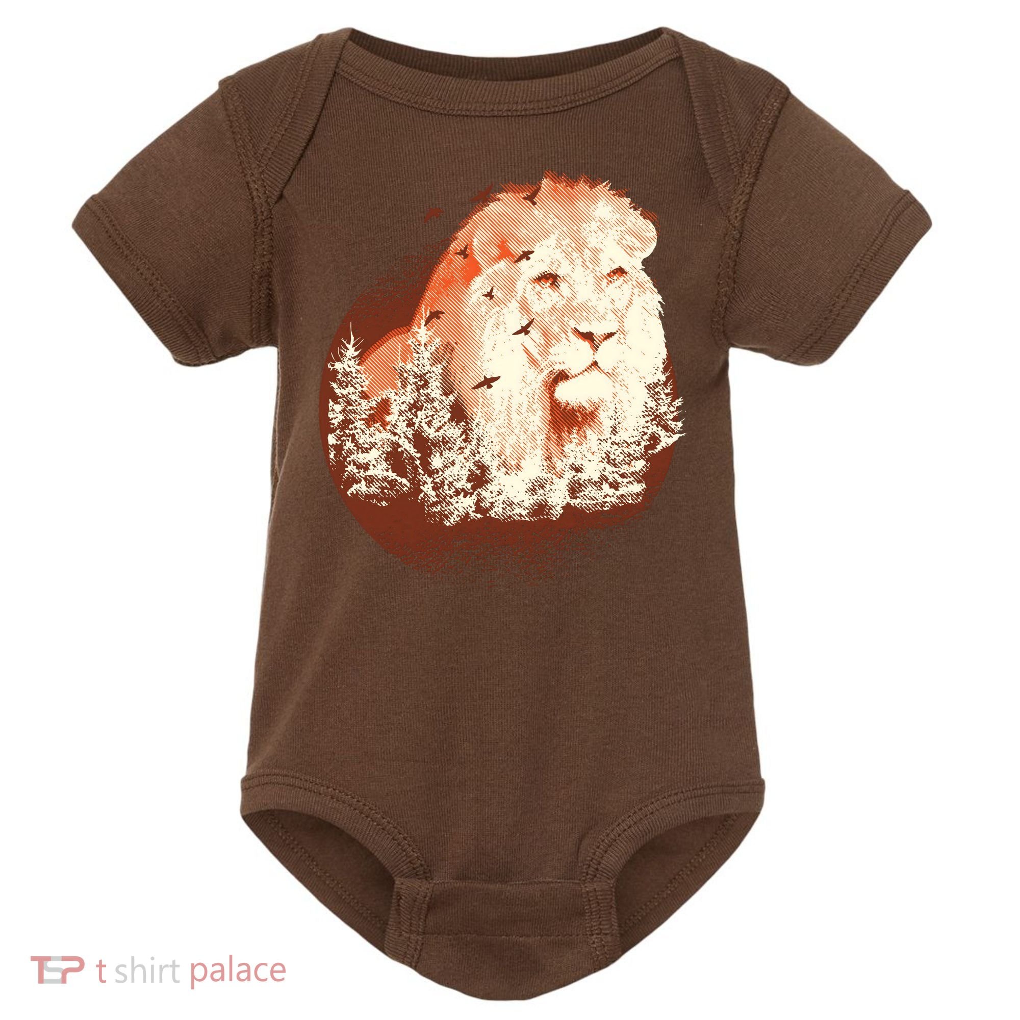 Forest Lion Baby Bodysuit
