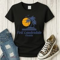 Fort Lauderdale Florida Gift Fl Beach Tourist Souvenir Usa Women's T-Shirt thumb 3